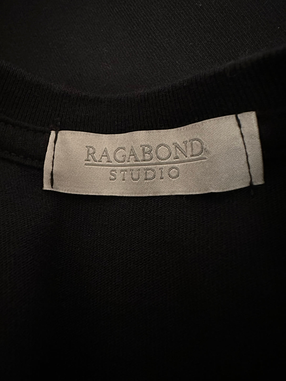 Ragabond Studio Black Organic Cotton Rose Graphic Long Sleeve Tee | Size XS