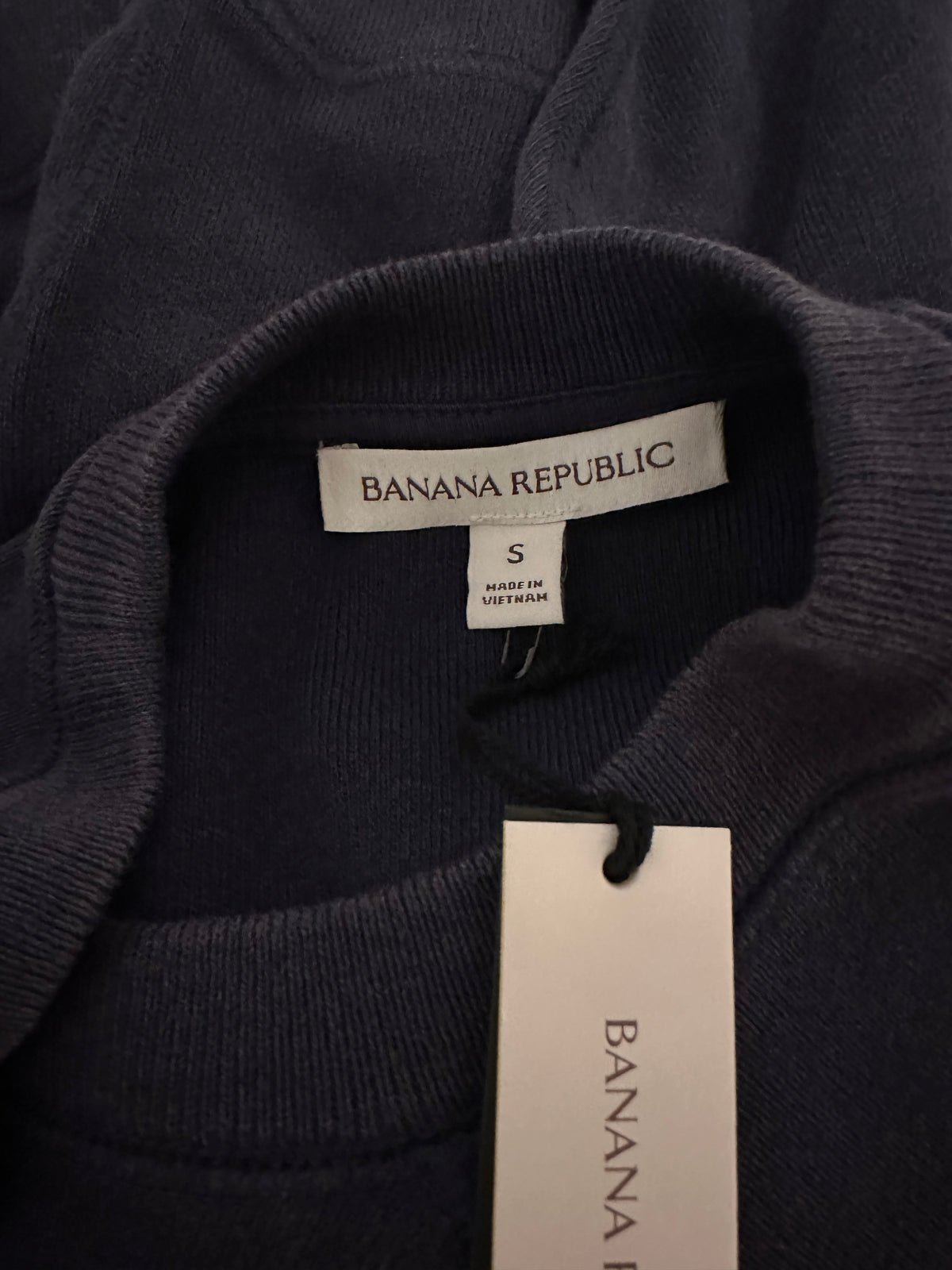 NWT Banana Republic Navy Blue Raglan Sleeve Crew Neck Sweatshirt | Size Small