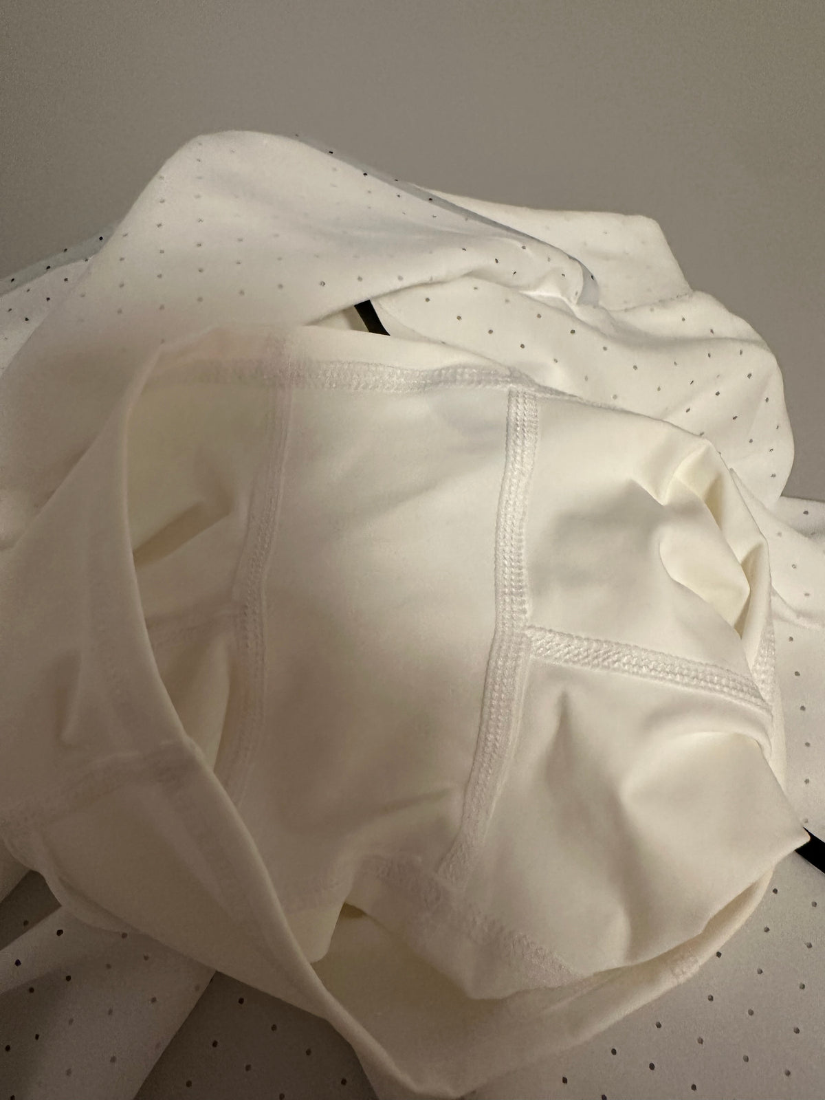 Mono B White Perforated Athletic Tennis Skort with Black Trim | Size Small