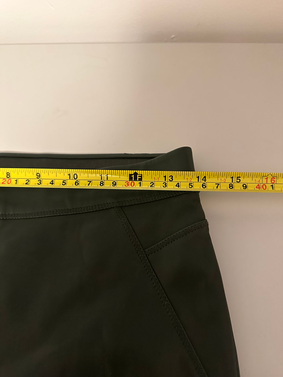 Free People Vegan Leather Moto Leggings in Forest Green | Size 26