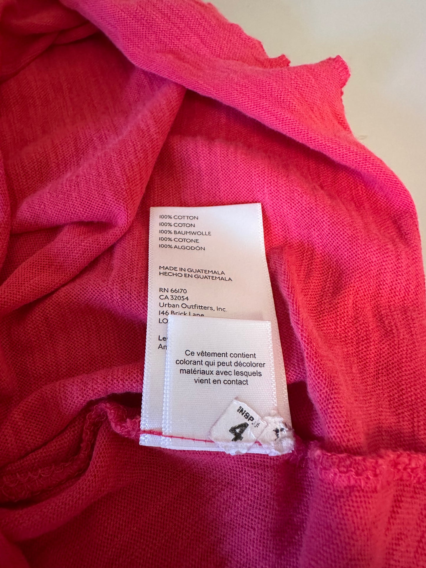 Free People x We The Free Pink Slub Knit Short Sleeve T-Shirt | Size Large