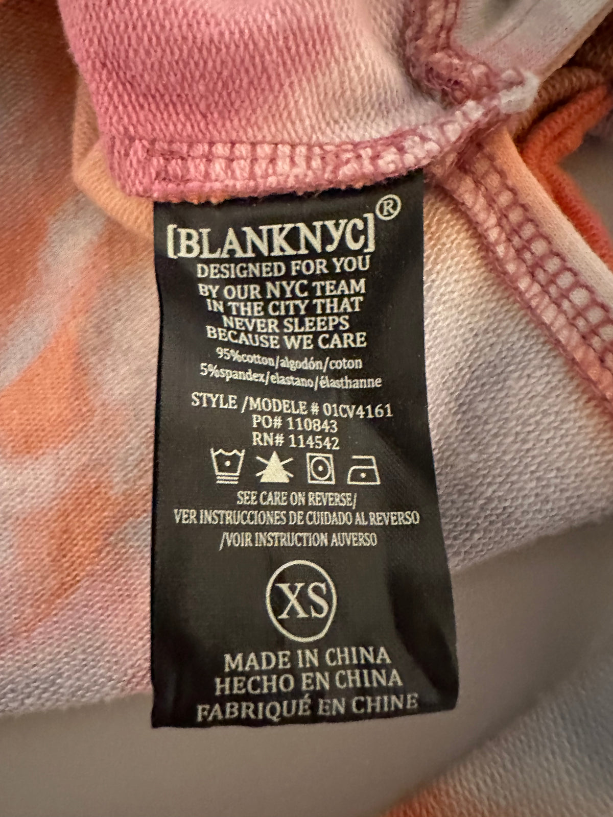 BLANKNYC Tie Dye Cropped Hoodie | Size XS