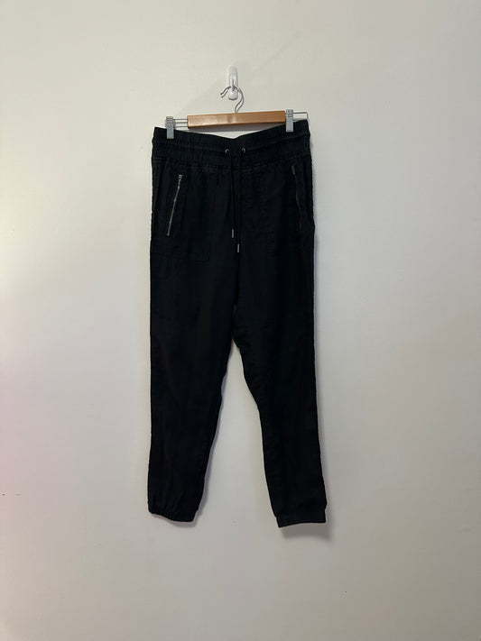 Athleta Cabo Linen Jogger Pants in Black | Size 6