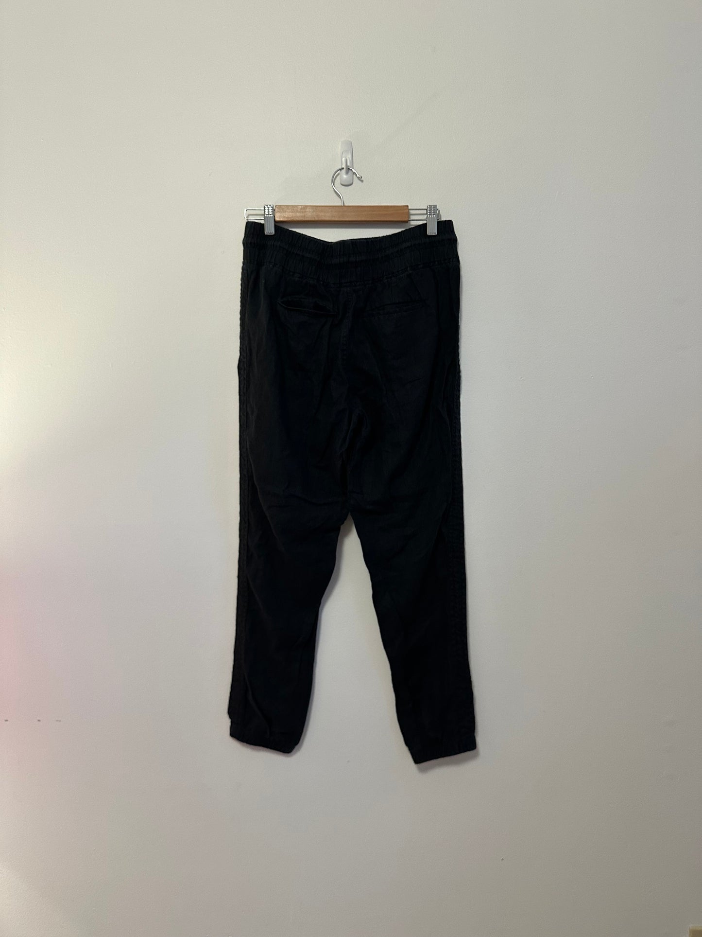 Athleta Cabo Linen Jogger Pants in Black | Size 6