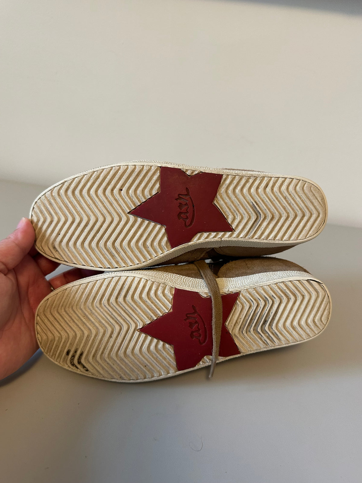 ASH Limited Edition Suede Star Sneakers in Tan Gold Metallic | Size 36