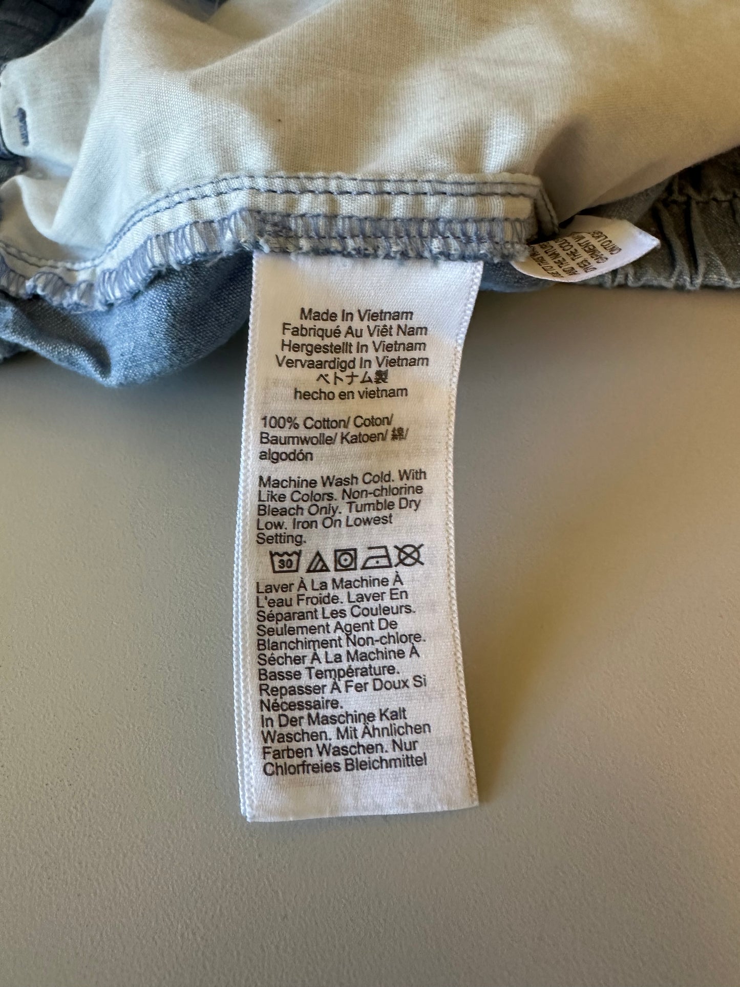 J. Crew Blue Chambray Cotton Elastic Waist Pull On Shorts | Size Small