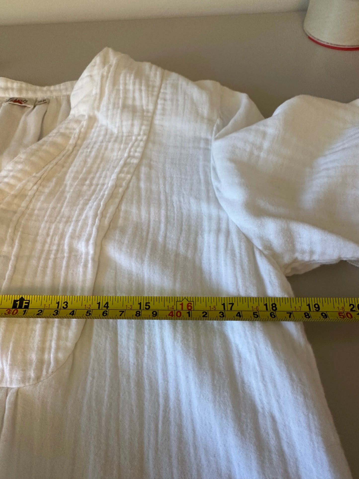 Faherty Dream Cotton Gauze Kasey Dress in White | Size XS