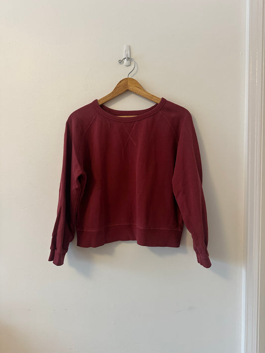 Mollusk Heavy Terry Snail Crewneck Sweatshirt in Cranberry Red | Size Medium