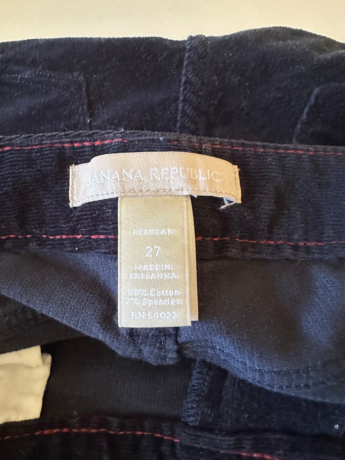 Banana Republic Black Corduroy Skinny Pants | Size 27