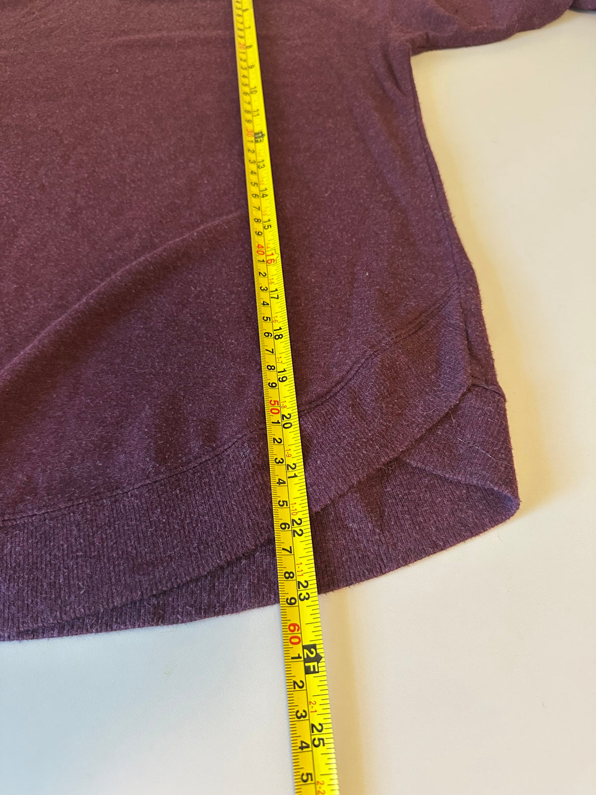 Athleta Burgundy Heathered Modal Raglan Long Sleeve Top | Size Small