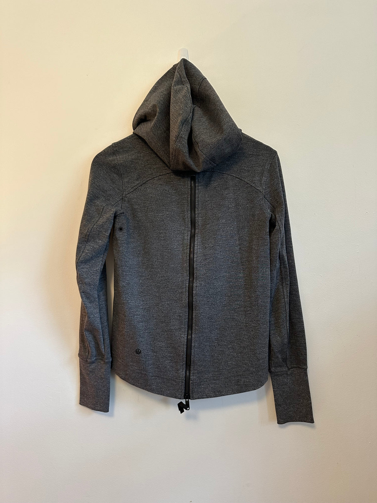 Lululemon Heathered Grey Back Zip Hooded Jacket | Size 4