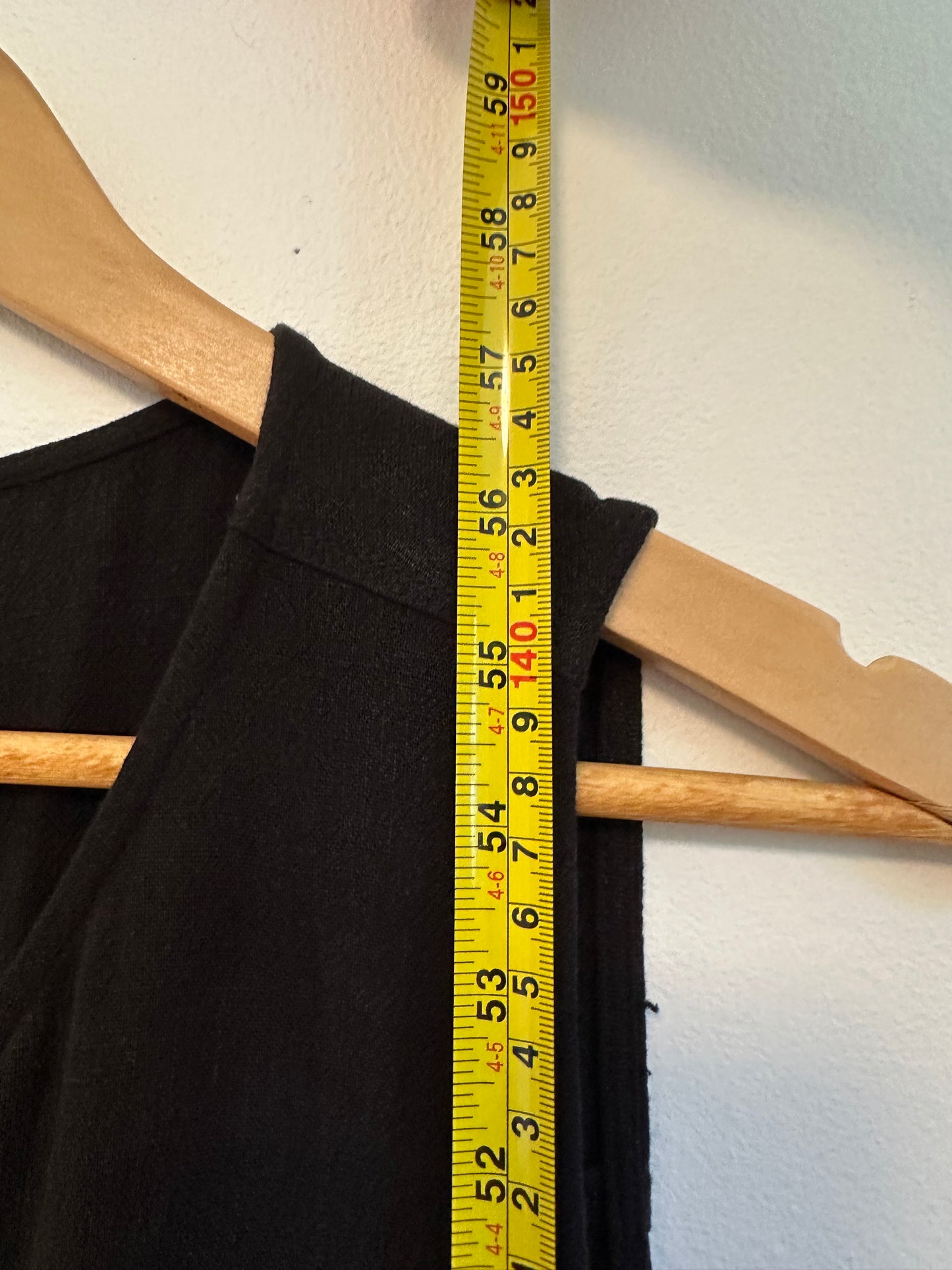 Splendid Black Viscose and Linen Blend Button Front Sleeveless Jumpsuit | XS