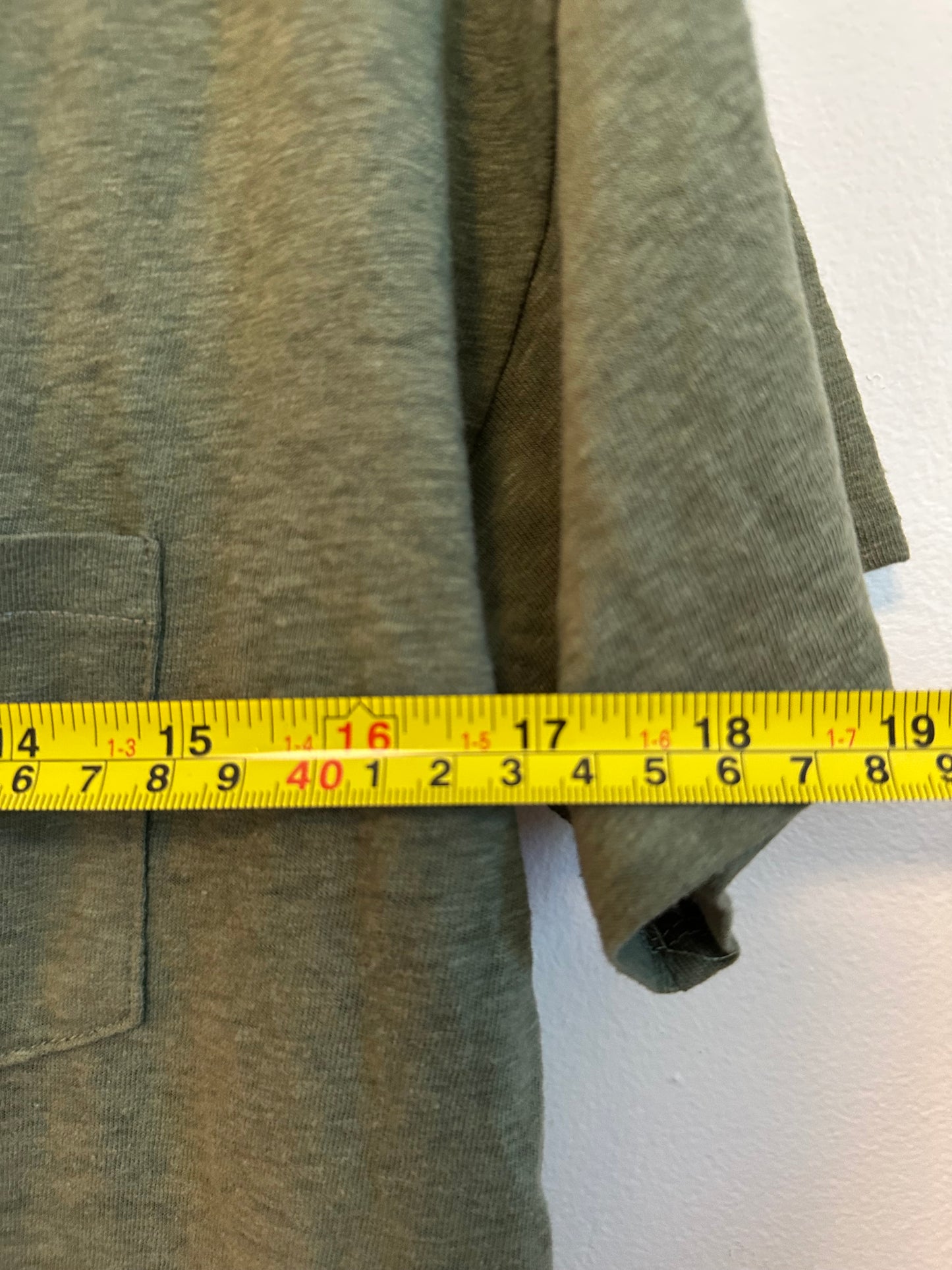 J.Crew Olive Green Heather Scoop Neck Pocket Short Sleeve T-Shirt | Size Small