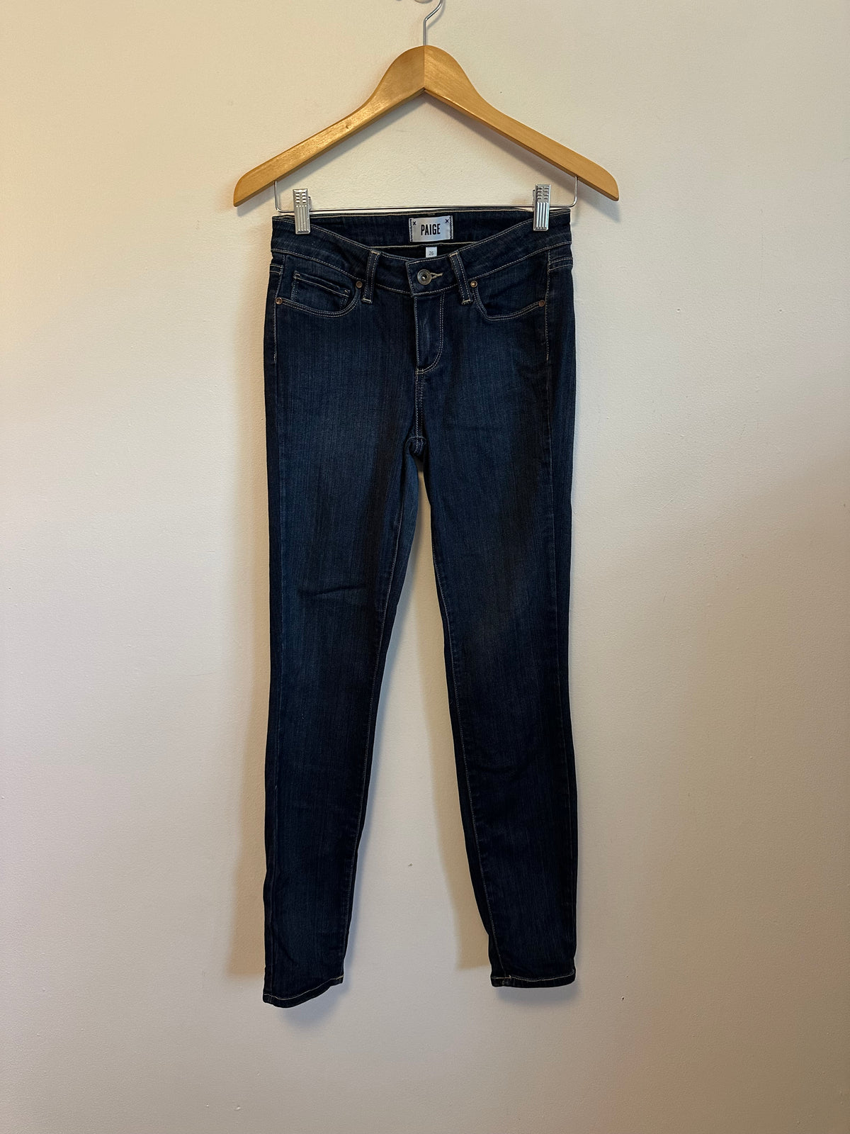 Paige Verdugo Ankle Dark Wash Skinny Jeans | Size 26