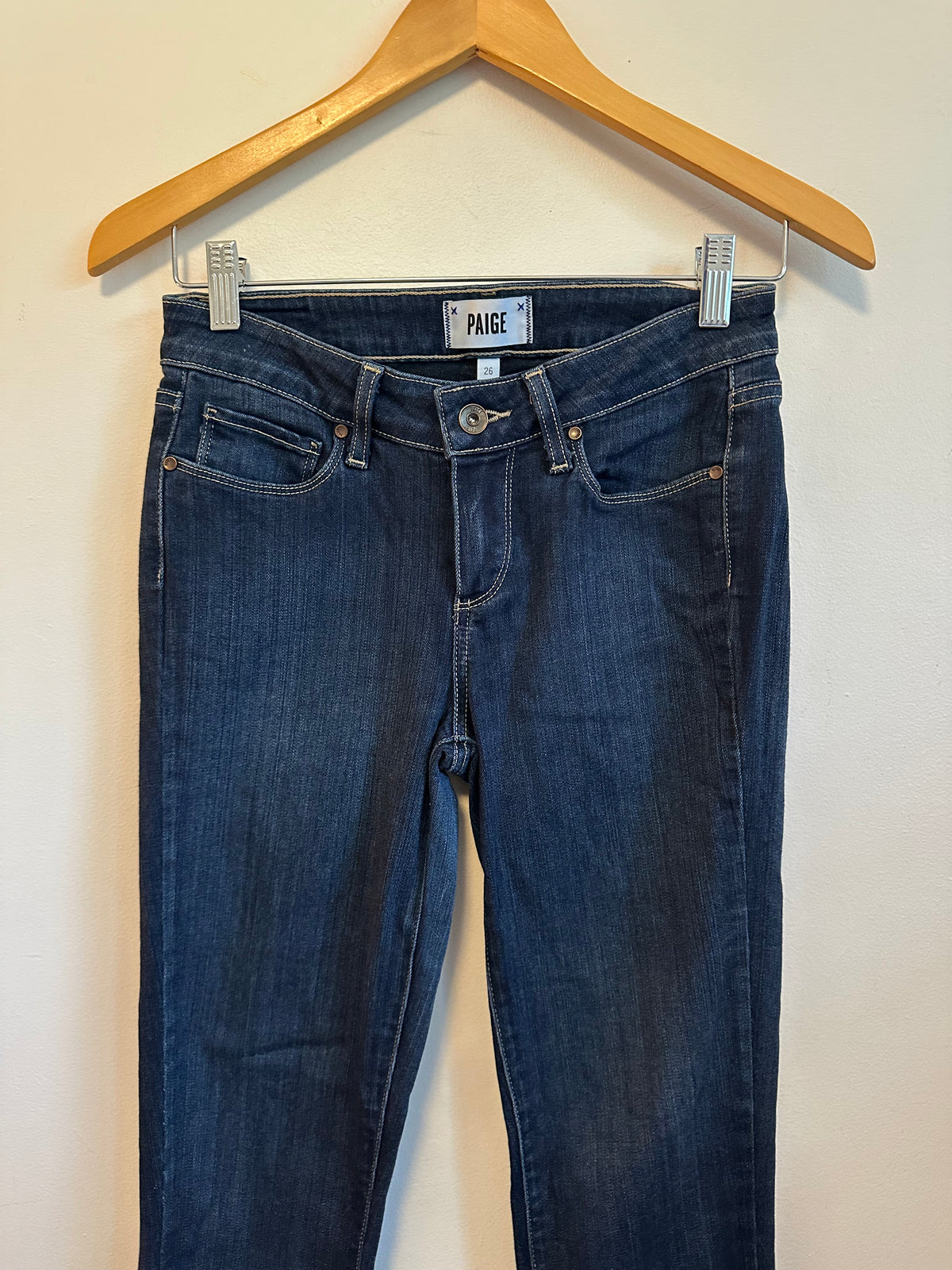 Paige Verdugo Ankle Dark Wash Skinny Jeans | Size 26