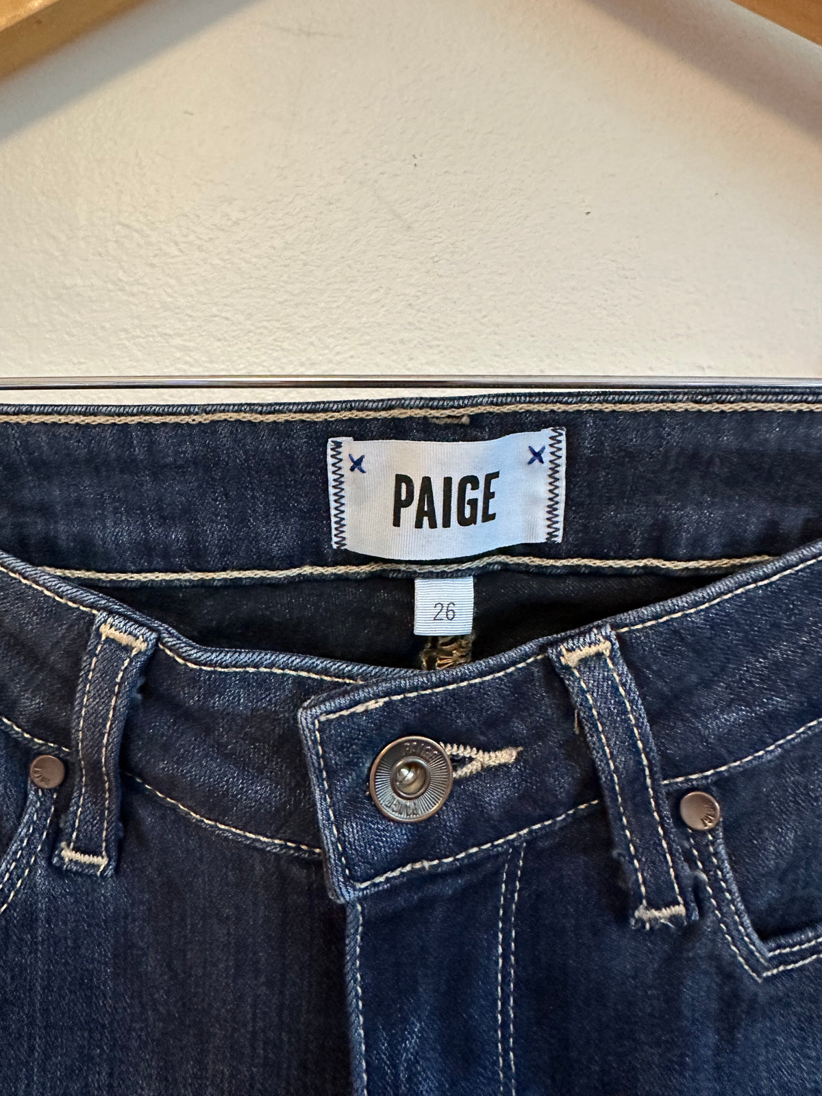 Paige Verdugo Ankle Dark Wash Skinny Jeans | Size 26