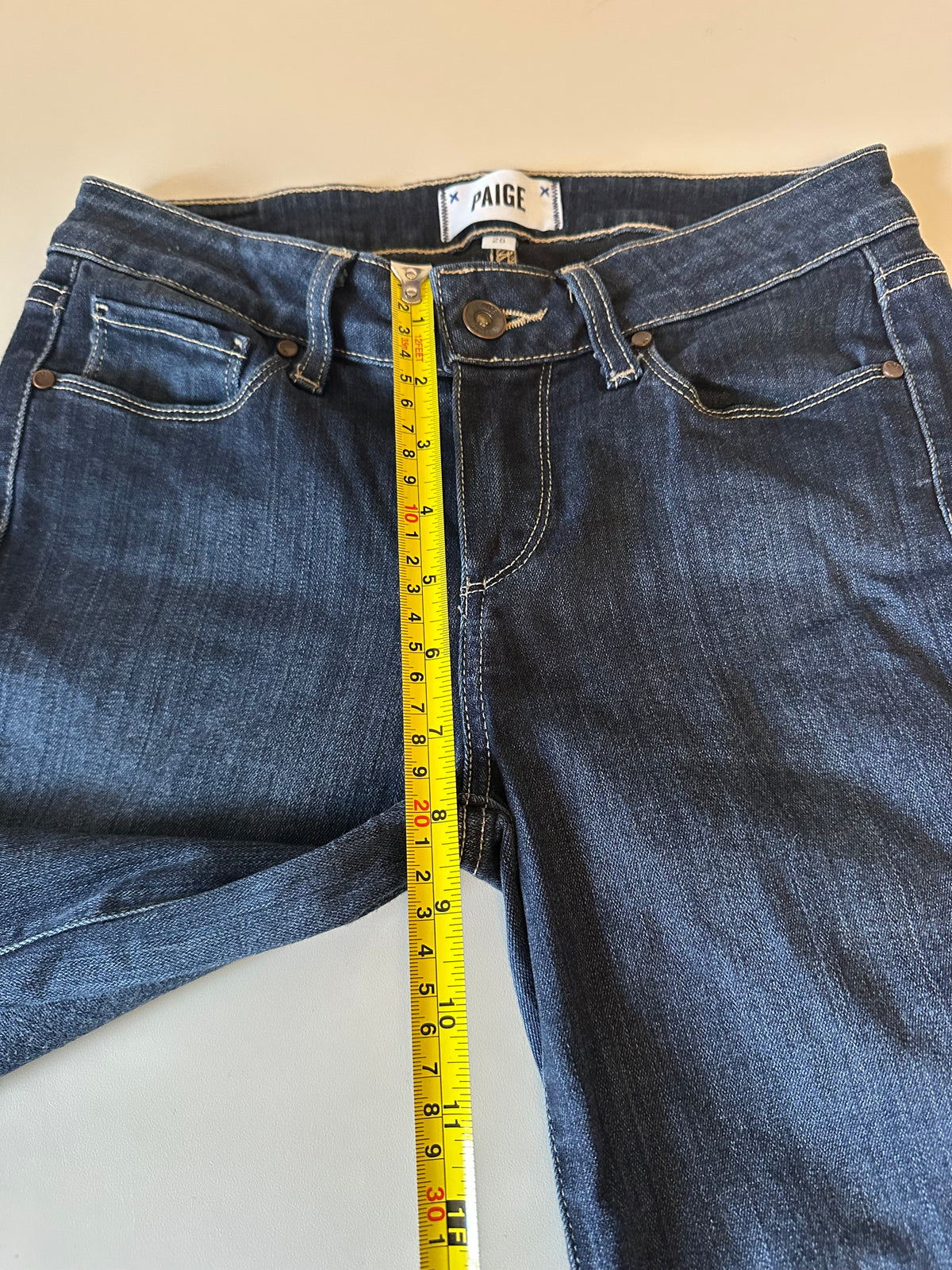 Paige Verdugo Ankle Dark Wash Skinny Jeans | Size 26