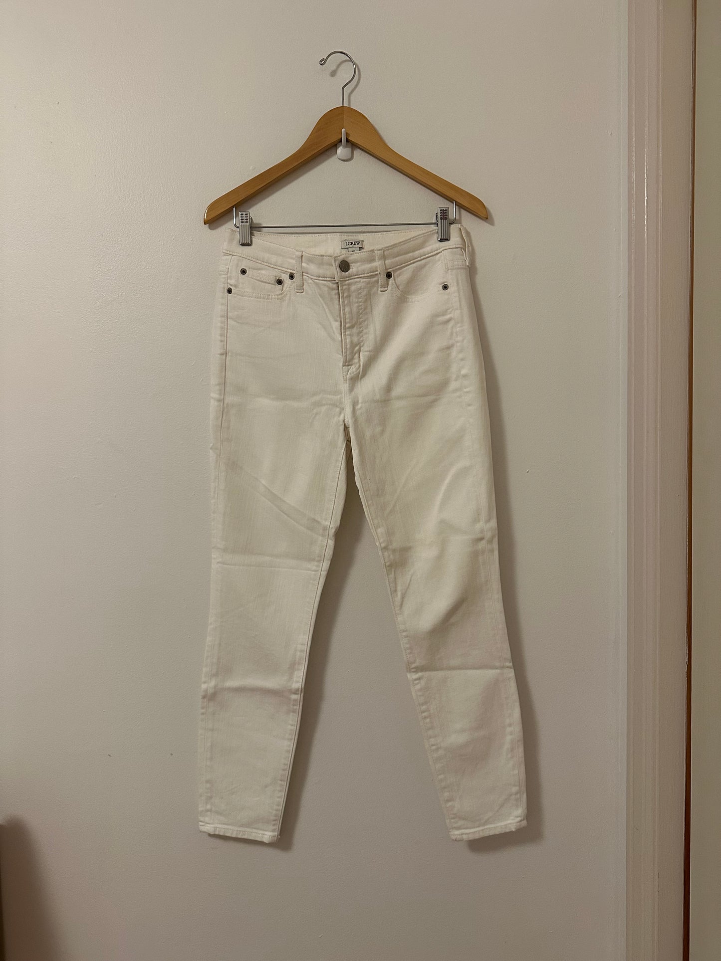 J. Crew White Denim Skinny Jeans | Size 28