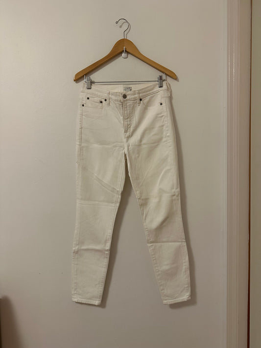 J. Crew White Denim Skinny Jeans | Size 28