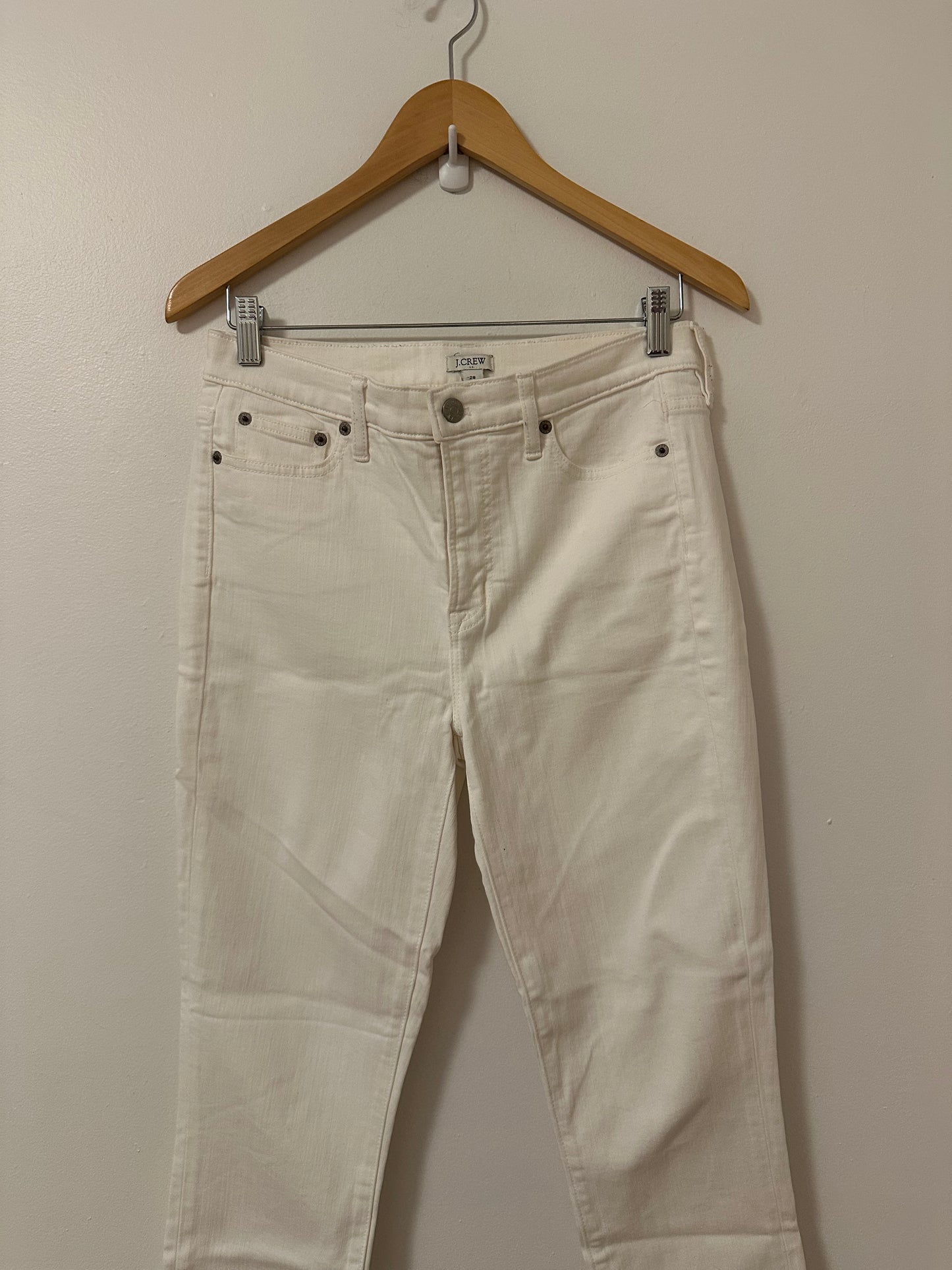 J. Crew White Denim Skinny Jeans | Size 28