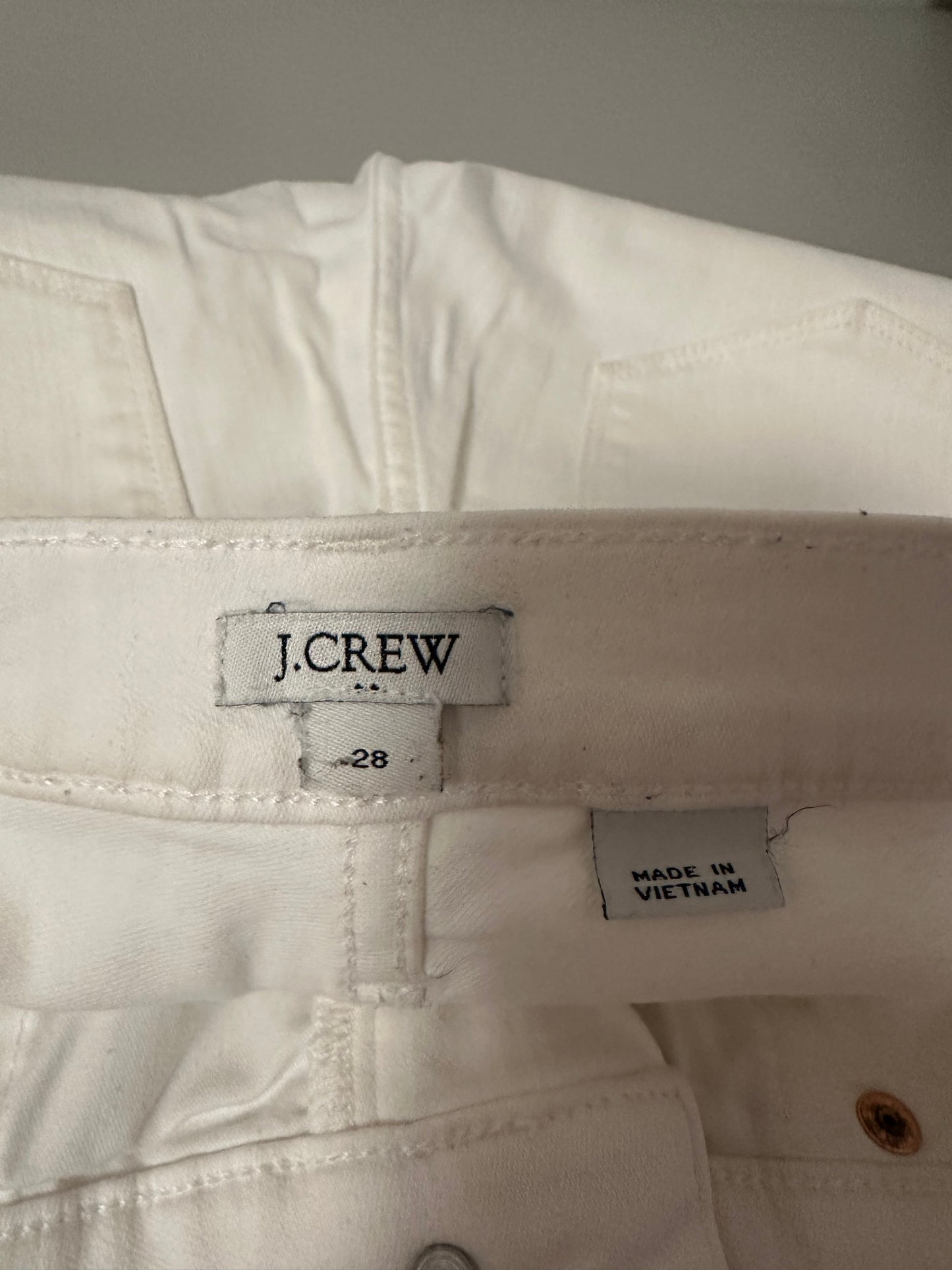 J. Crew White Denim Skinny Jeans | Size 28