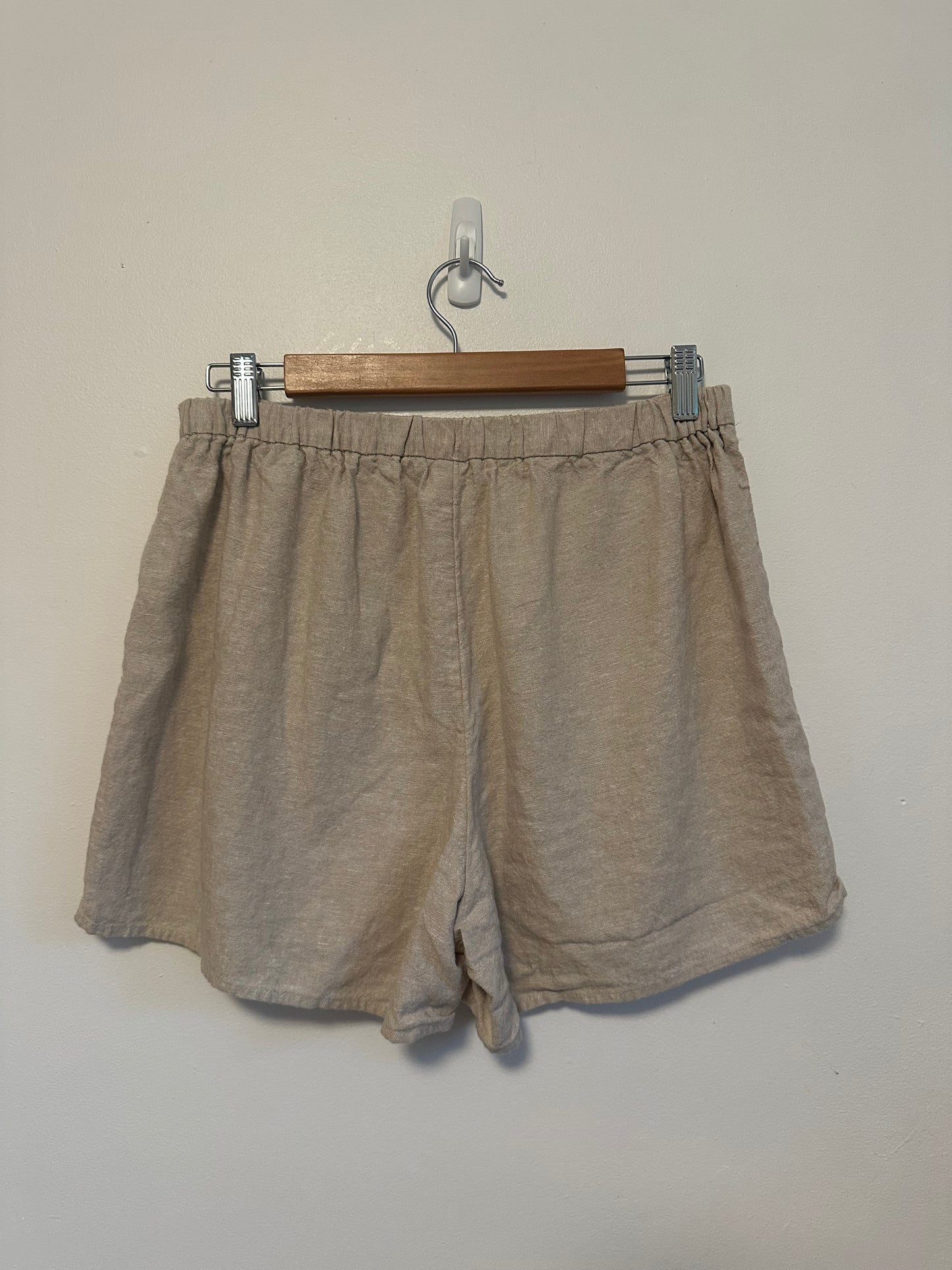 Old Navy Beige Linen Blend Wrap Skort | Size Medium