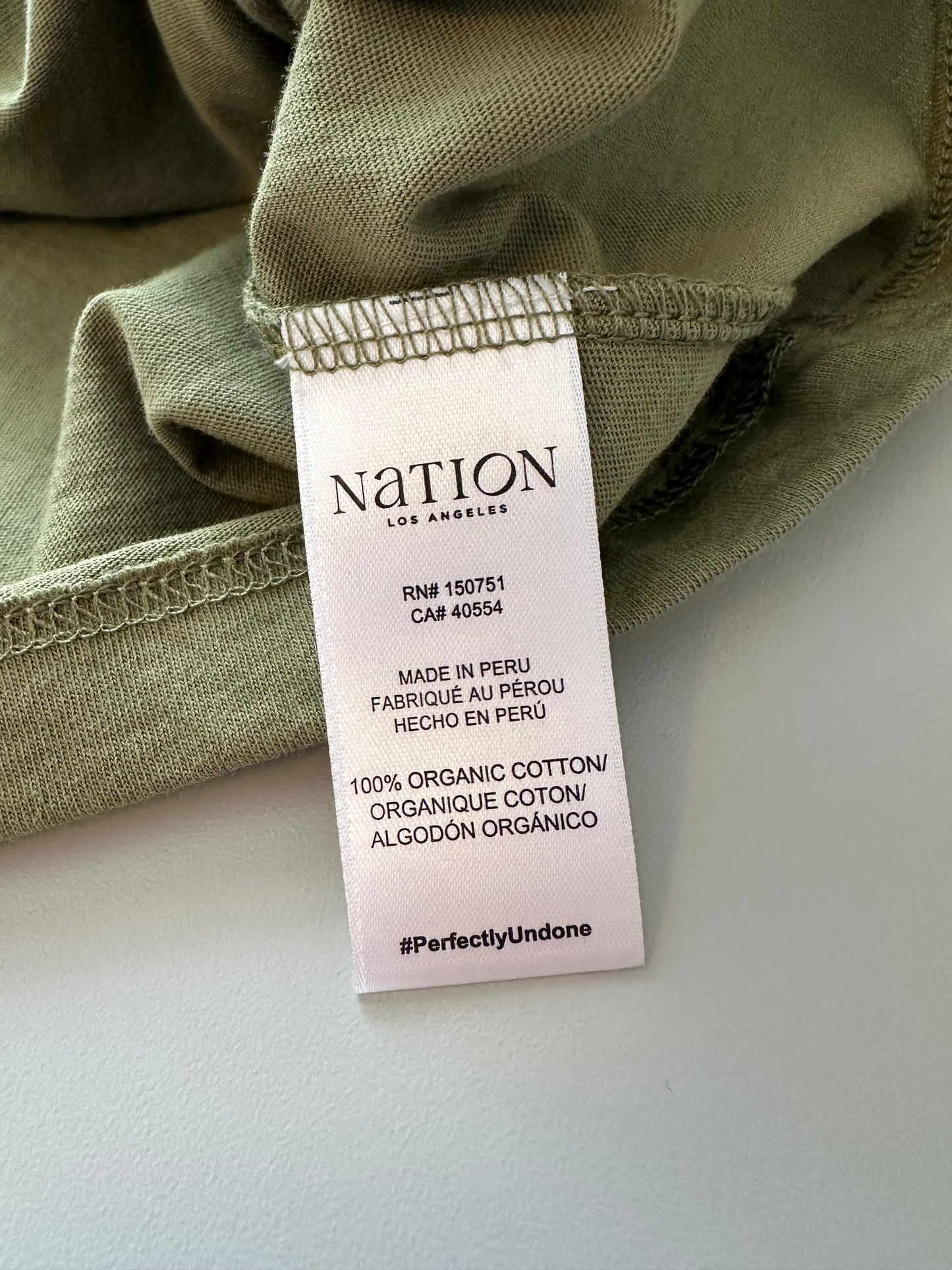 NWT Nation Los Angeles Neve Twist Front Tank Top in Matcha Green | Size XS
