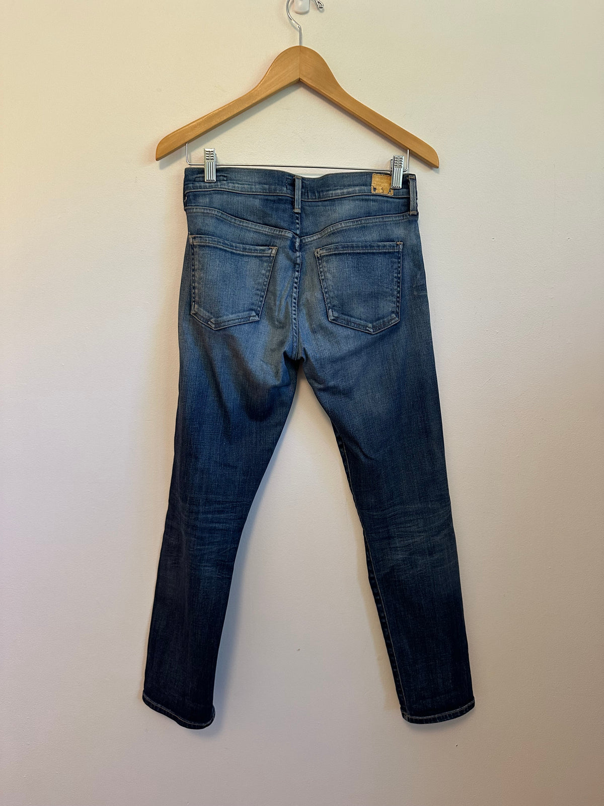 Citizens of Humanity Emerson Slim Boyfriend Jeans in Dark Wash Blue | Size 24