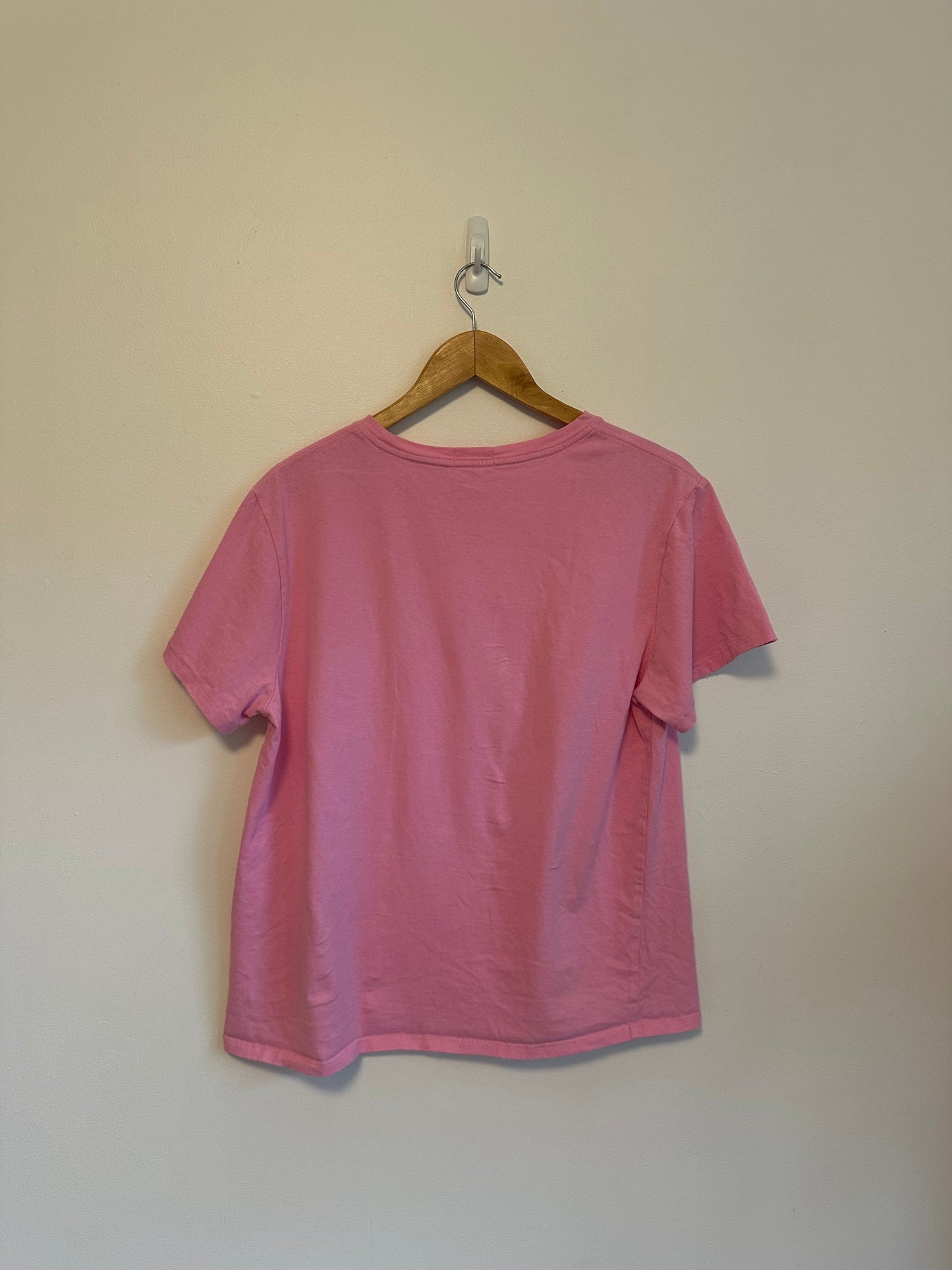nuuds Cotton Every Day Basic Pink Short Sleeve T-Shirt | Size Medium