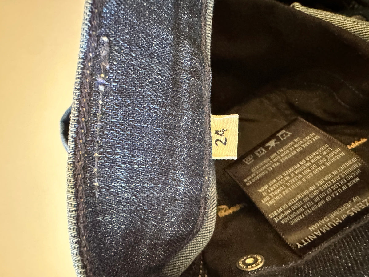 Citizens of Humanity Emerson Slim Boyfriend Jeans in Dark Wash Blue | Size 24