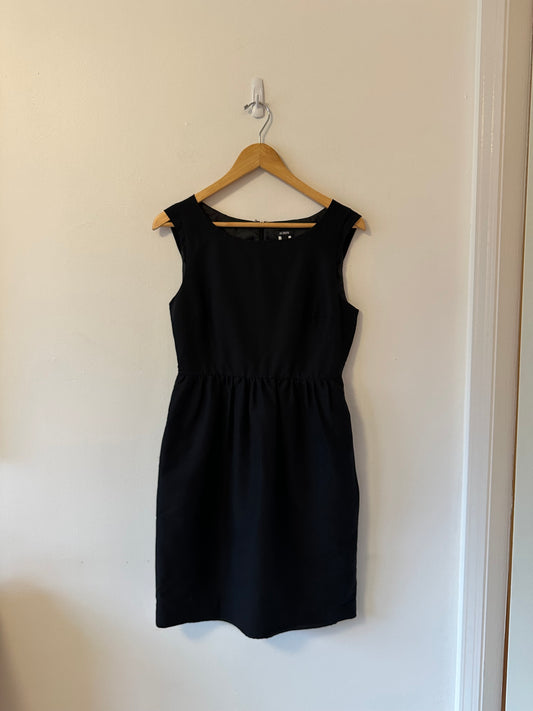 J. Crew Sleeveless Mixed Media Mini Dress in Black | Size 4
