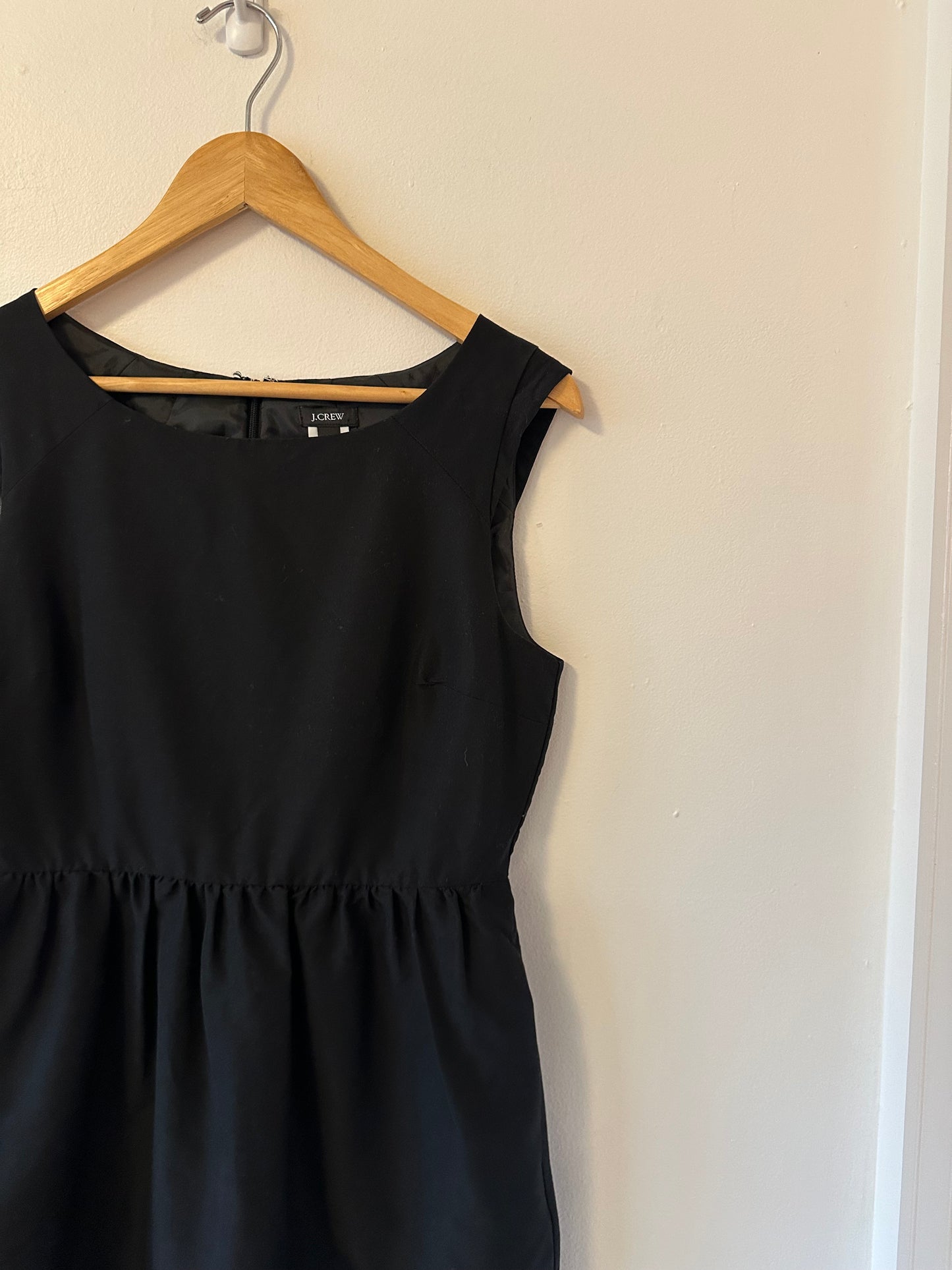 J. Crew Sleeveless Mixed Media Mini Dress in Black | Size 4