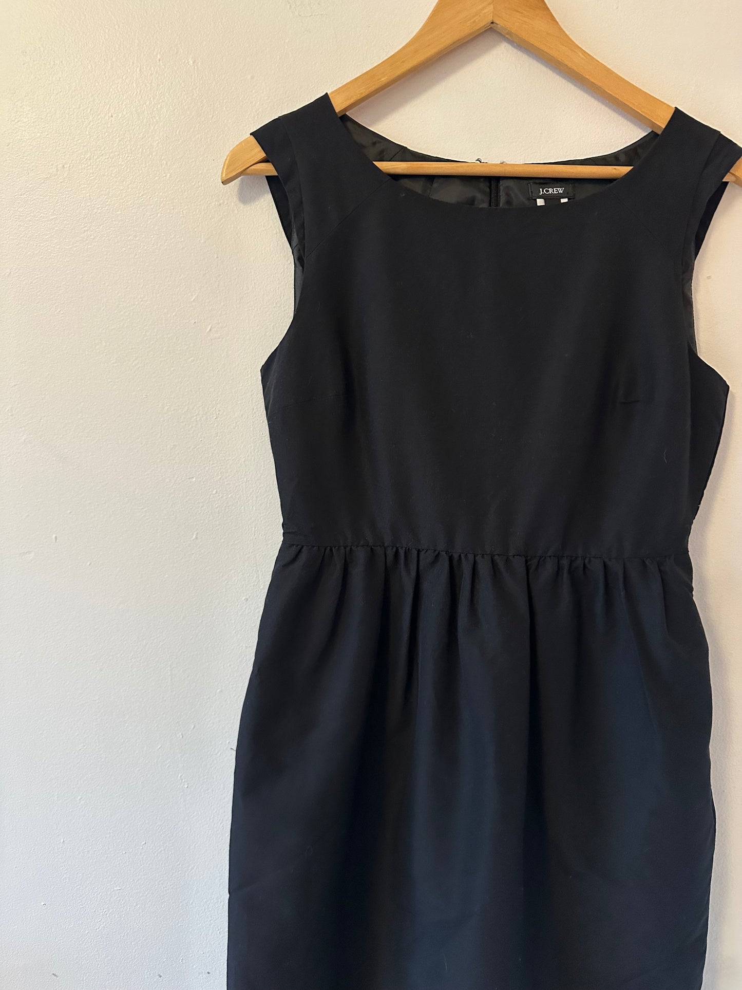 J. Crew Sleeveless Mixed Media Mini Dress in Black | Size 4