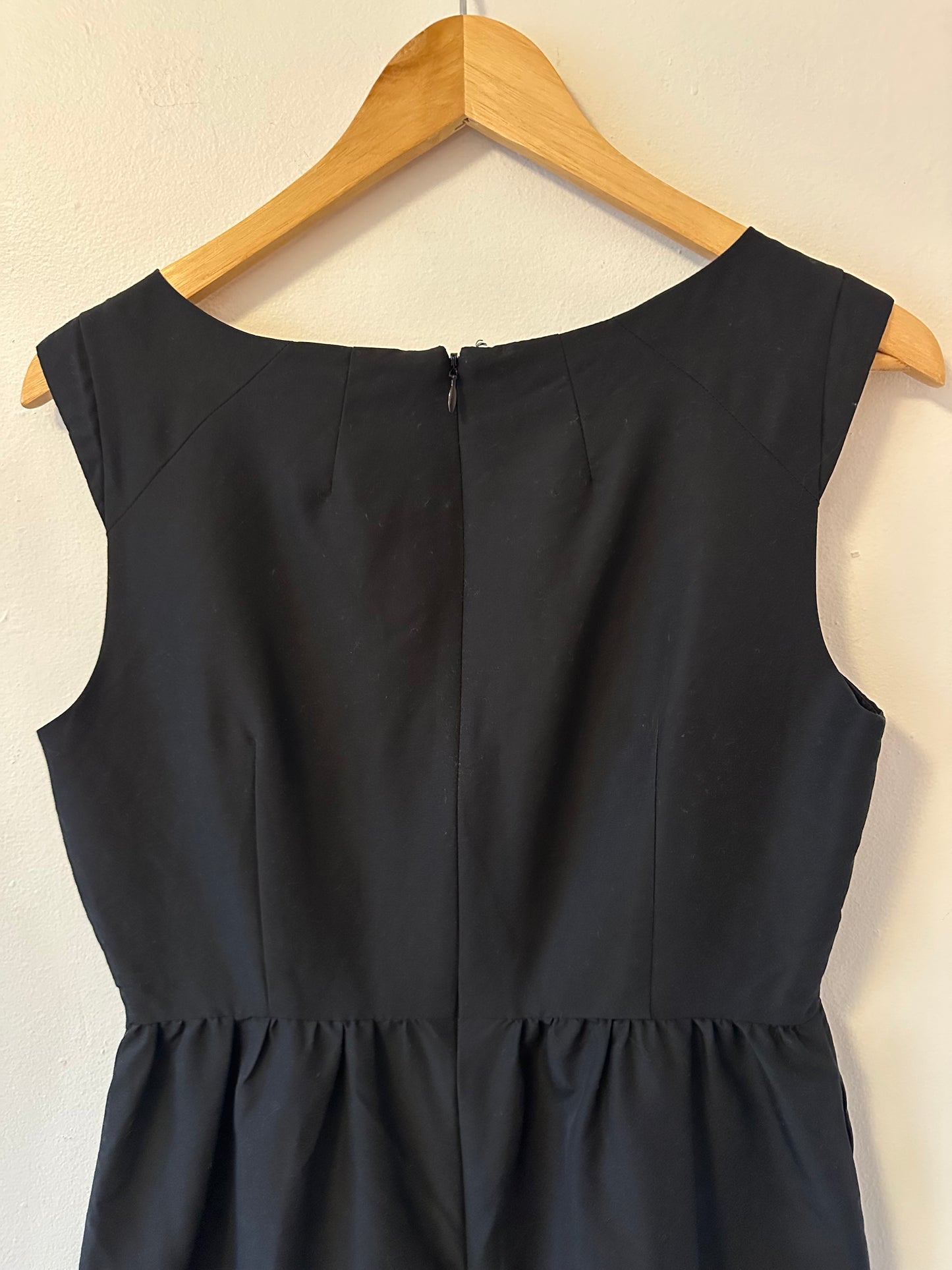 J. Crew Sleeveless Mixed Media Mini Dress in Black | Size 4