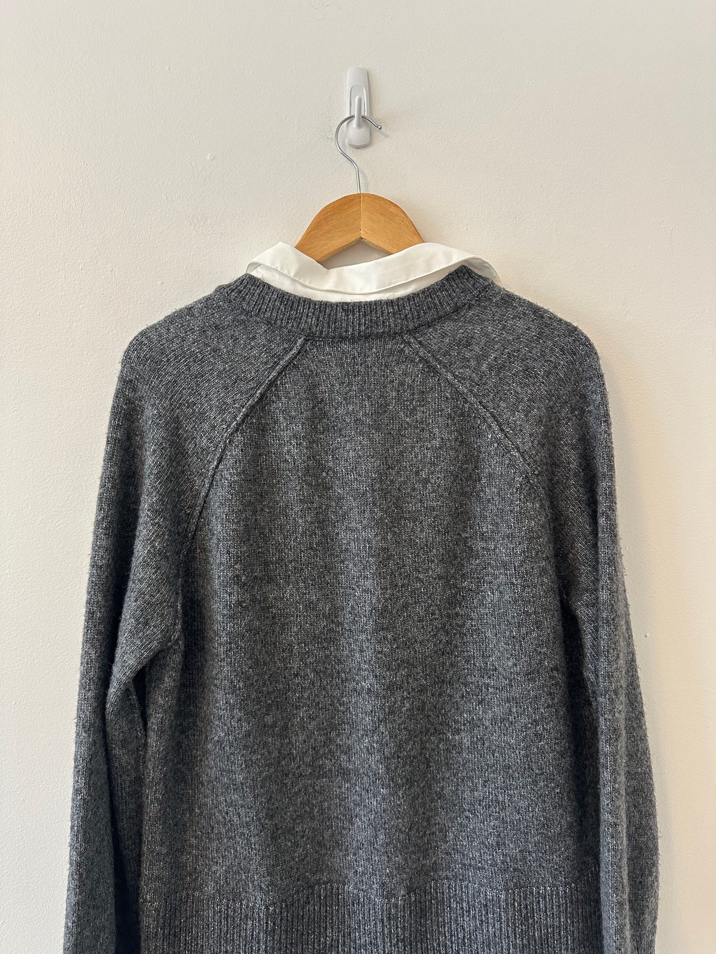 NWT Fifteen Twenty Carrie Mixed Media Sweater in Charcoal Gray | Size Large