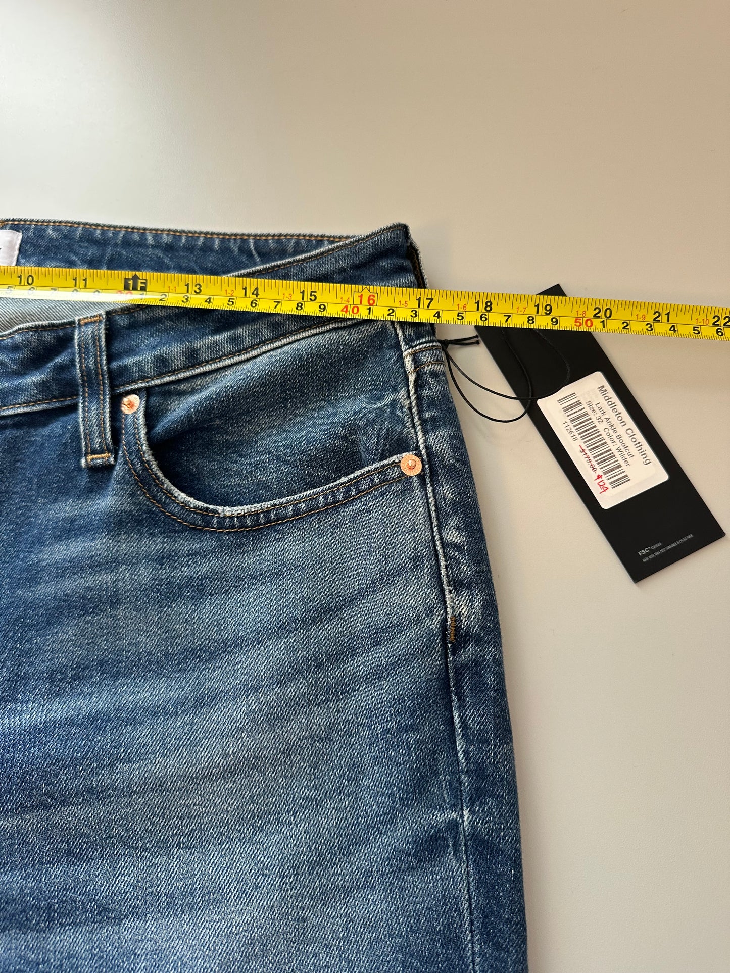 NWT Edwin Lark Ankle Bootcut Jeans in Wilder Wash | Size 32