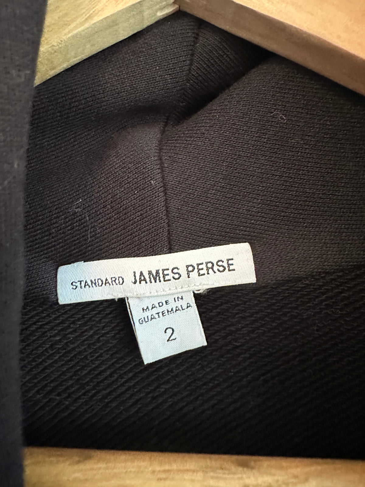 James Perse Black Cotton Shawl Collar Open Cardigan Sweatshirt | Size 2 (M)