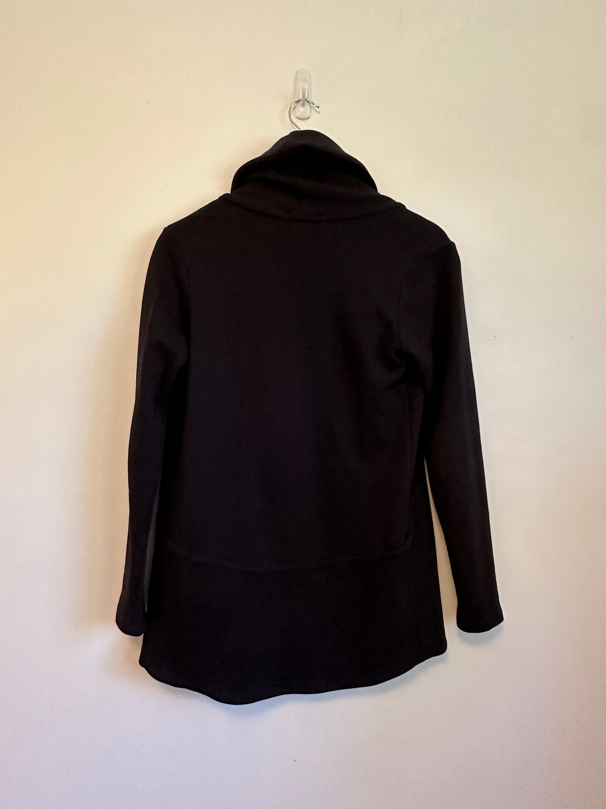 James Perse Black Cotton Shawl Collar Open Cardigan Sweatshirt | Size 2 (M)
