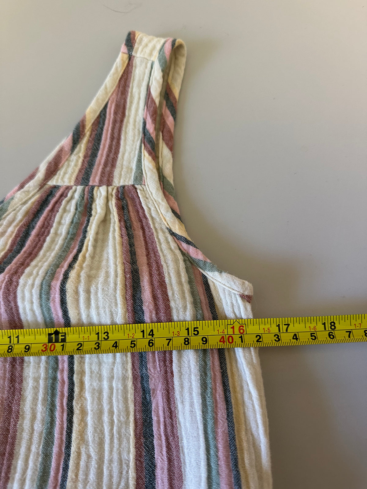 Marine Layer Striped Double Gauze Tiered Midi Dress | Size Small