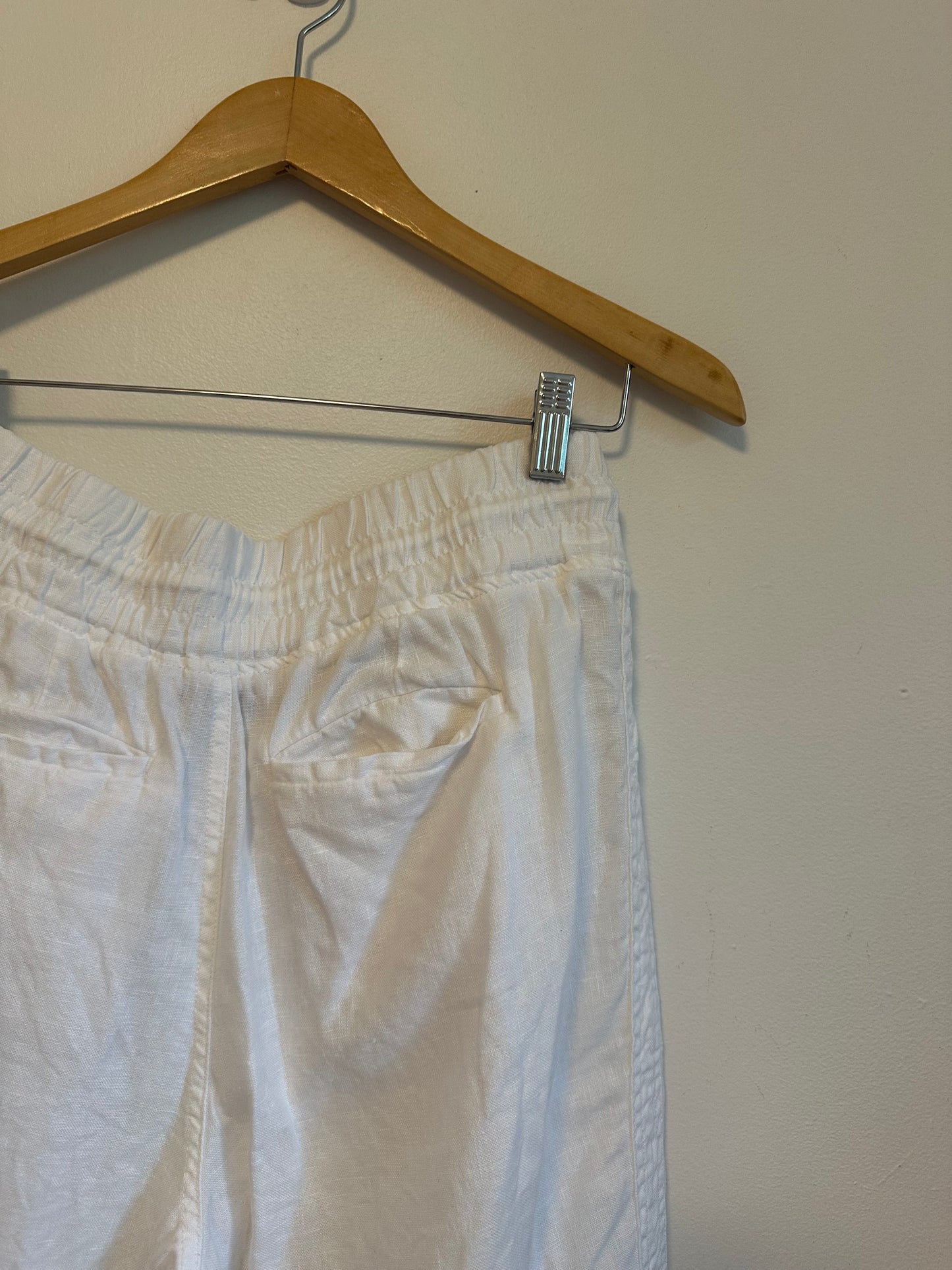 Athleta Cabo White Linen Jogger Pants | Size 6