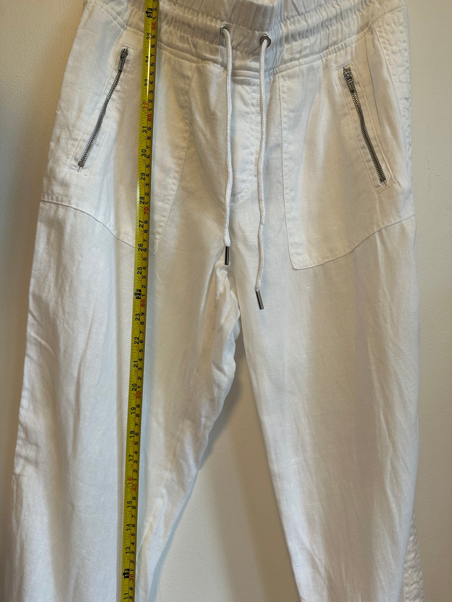 Athleta Cabo White Linen Jogger Pants | Size 6