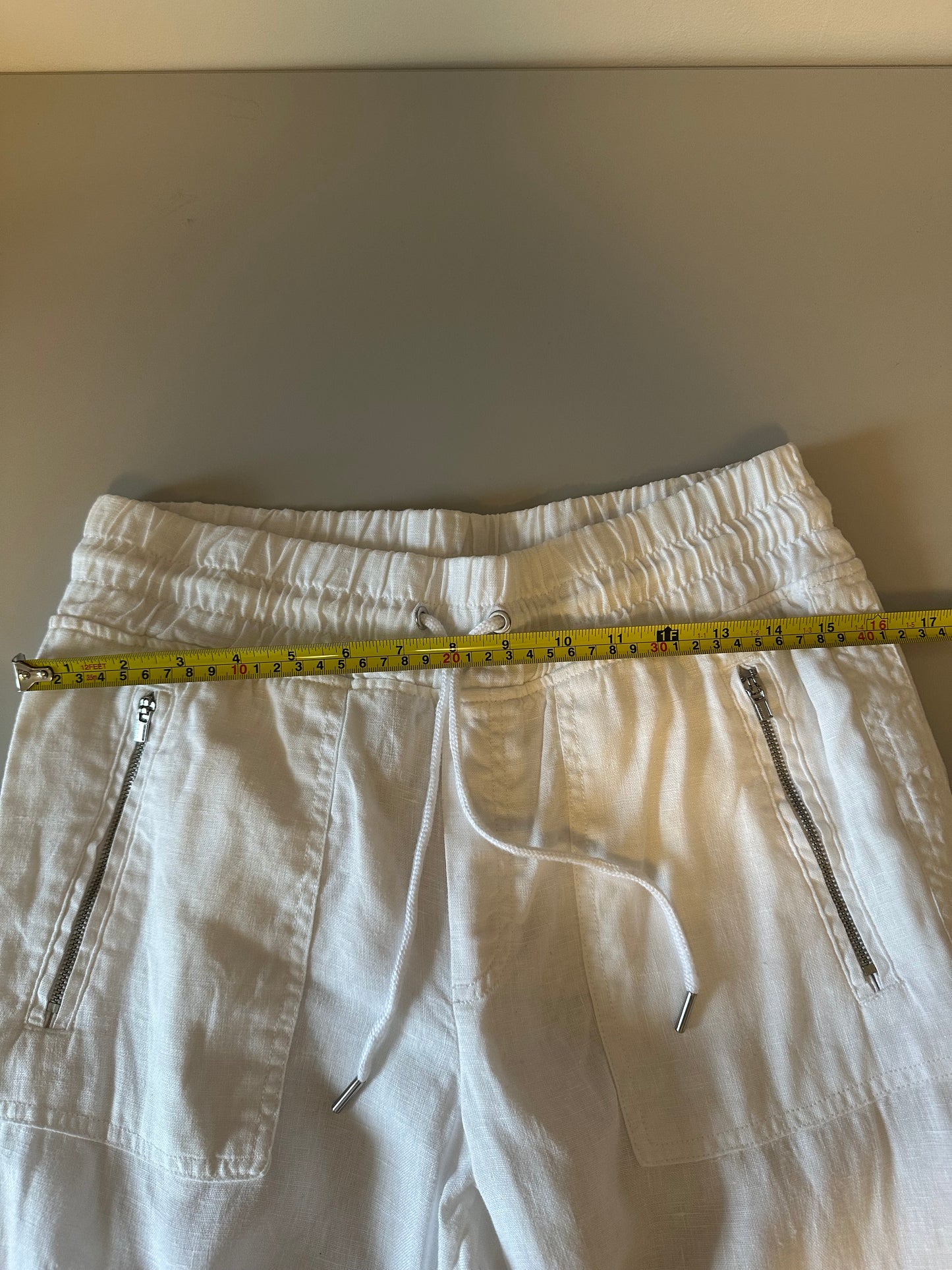 Athleta Cabo White Linen Jogger Pants | Size 6