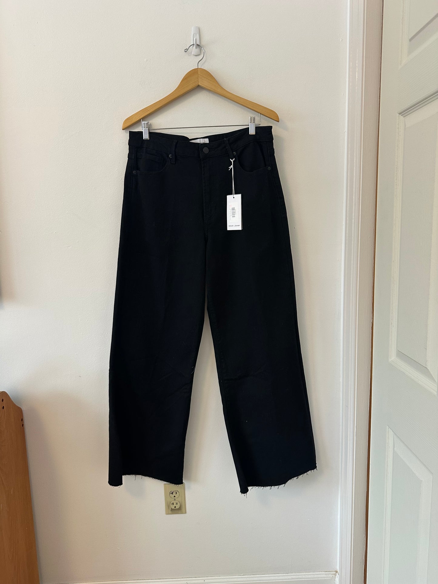 NWT Dear John Denim Fiona Wide Leg Black Jeans | Size 32