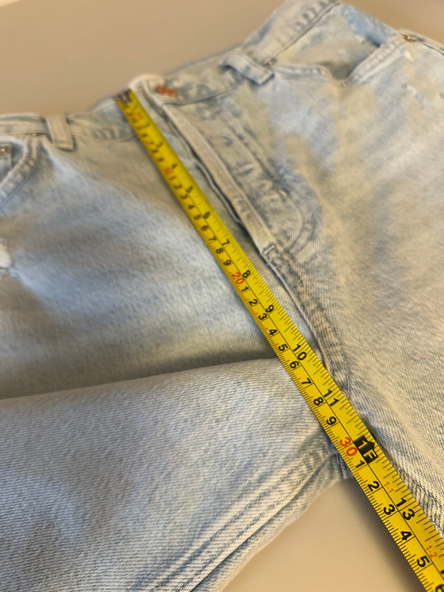 Rails The Getty Crop High Rise Wide Leg Jeans in Light Wash Blue | Size 30