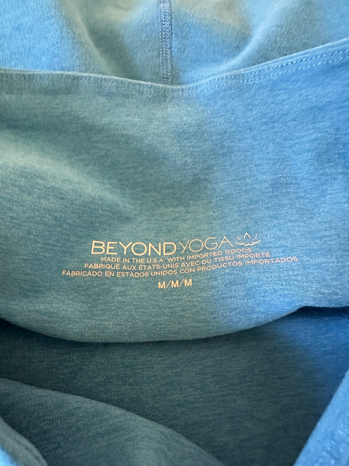 Beyond Yoga Blue Spacedye Crossover High Waisted Ankle Leggings | Size Medium