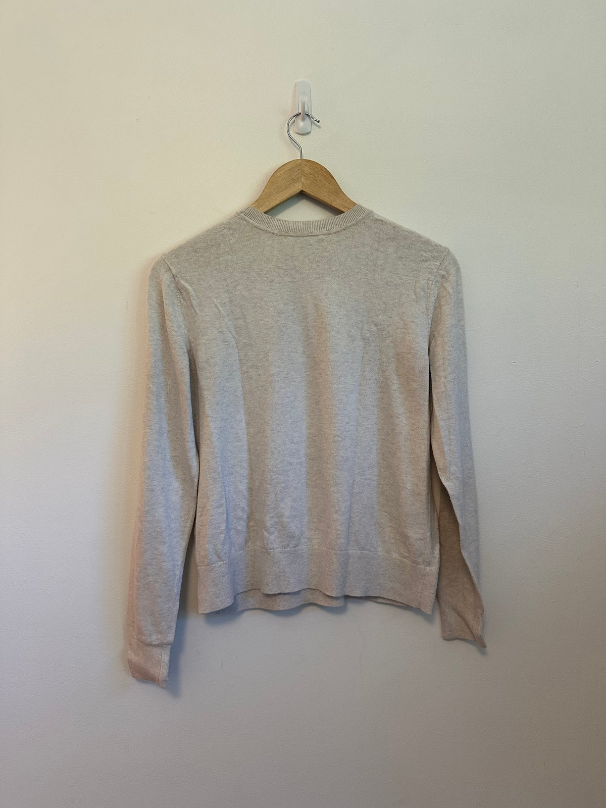 Everlane Oatmeal Heather 100% Organic Cotton Crew Neck Sweater | Size Small