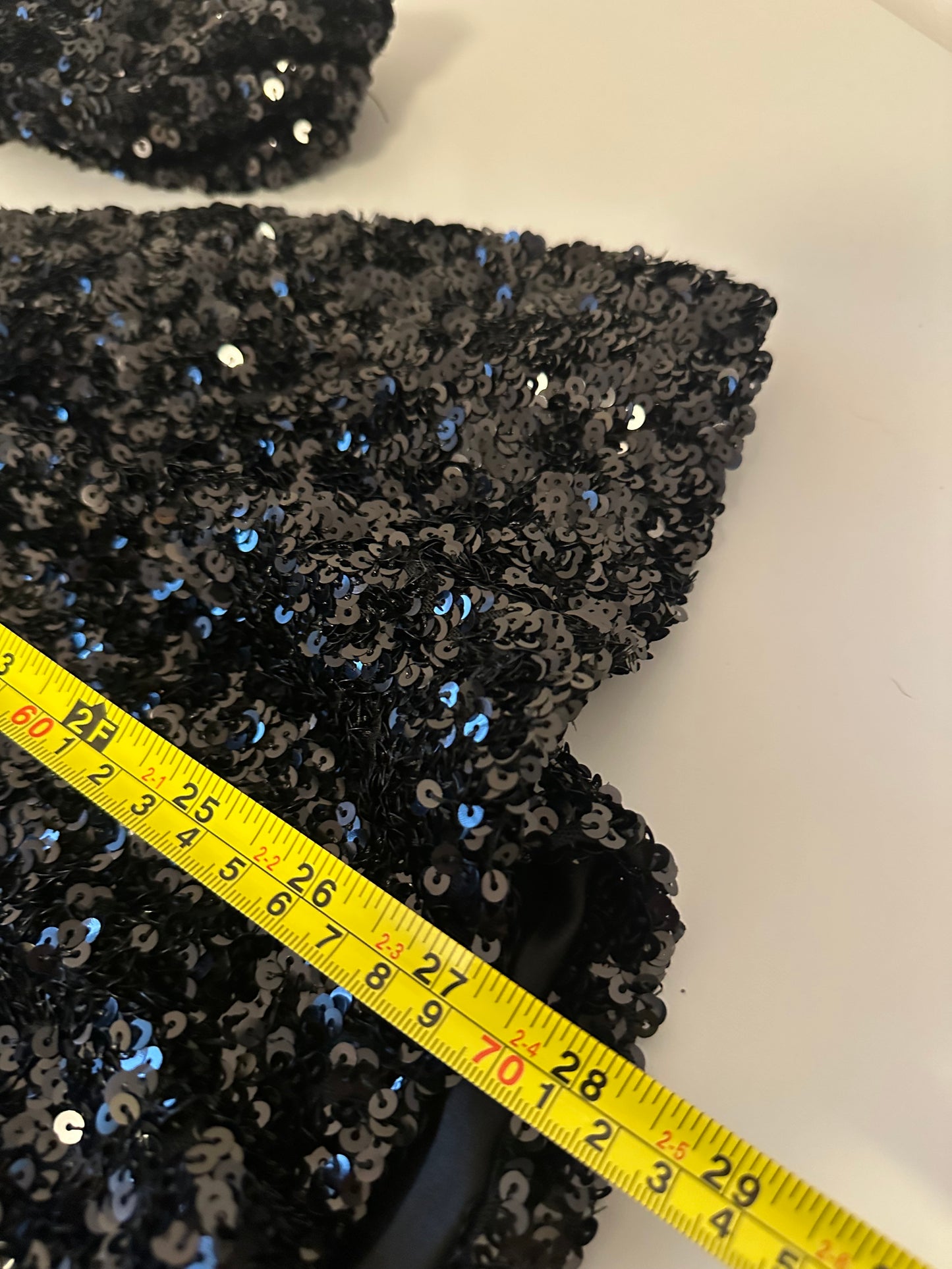 Anthropologie Sundays in Brooklyn Sequin Mini Dress in Black | Size XS Petite