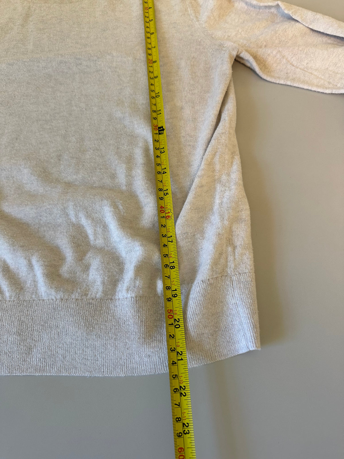 Everlane Oatmeal Heather 100% Organic Cotton Crew Neck Sweater | Size Small
