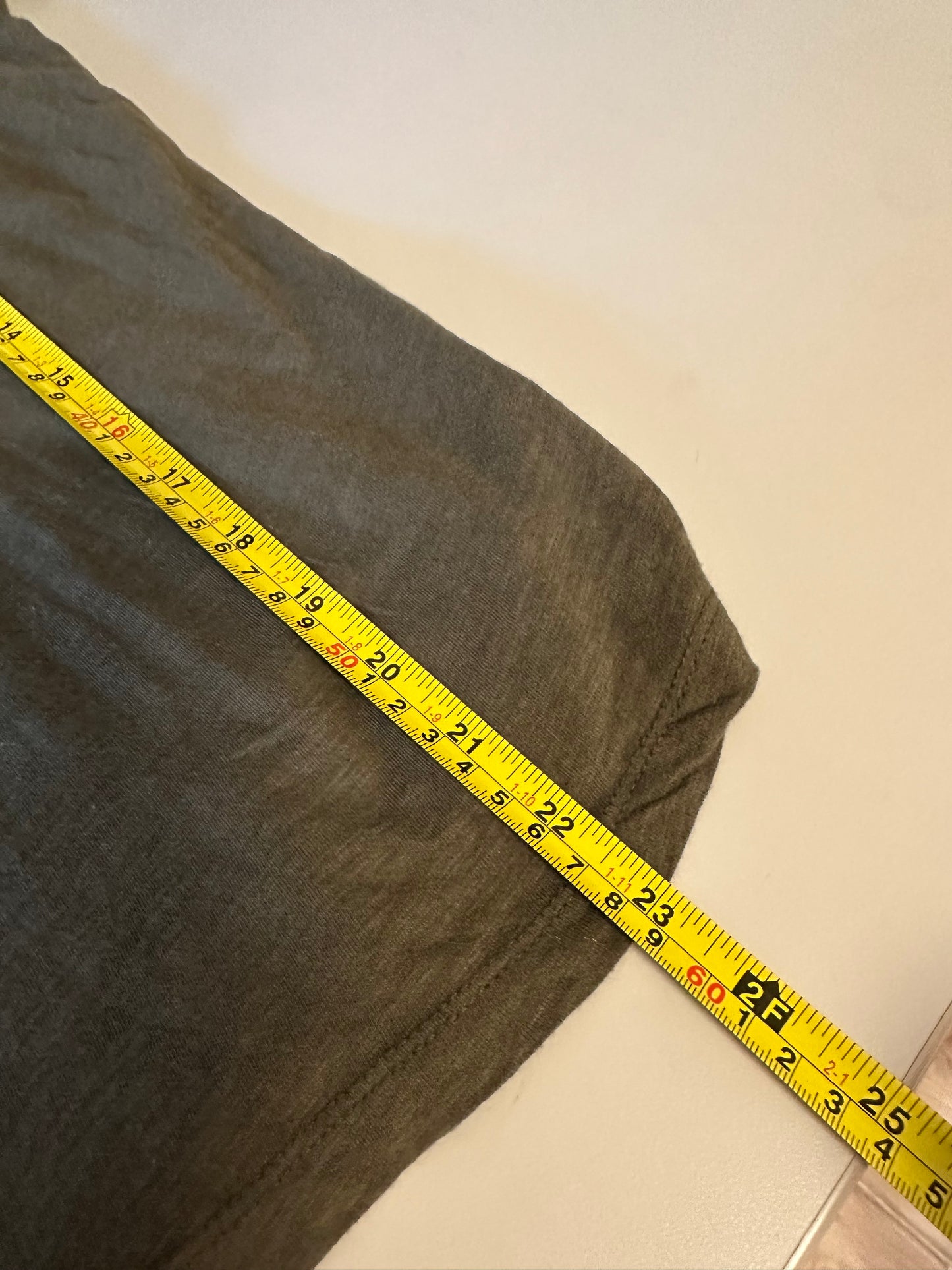Z Supply Olive Green Slub Cotton Long Sleeve Crewneck T-Shirt | Size Medium