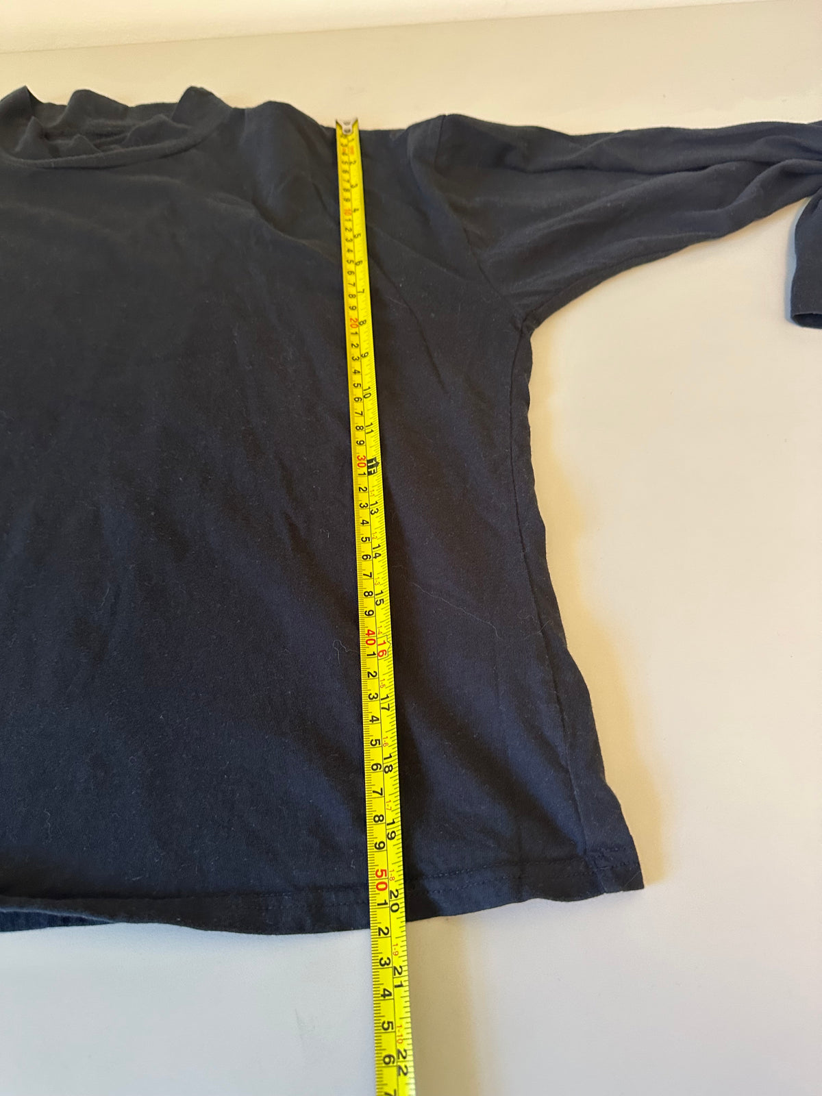 Everlane Black Cotton Mock Neck Long Sleeve Boxy Relaxed Top | Size Medium
